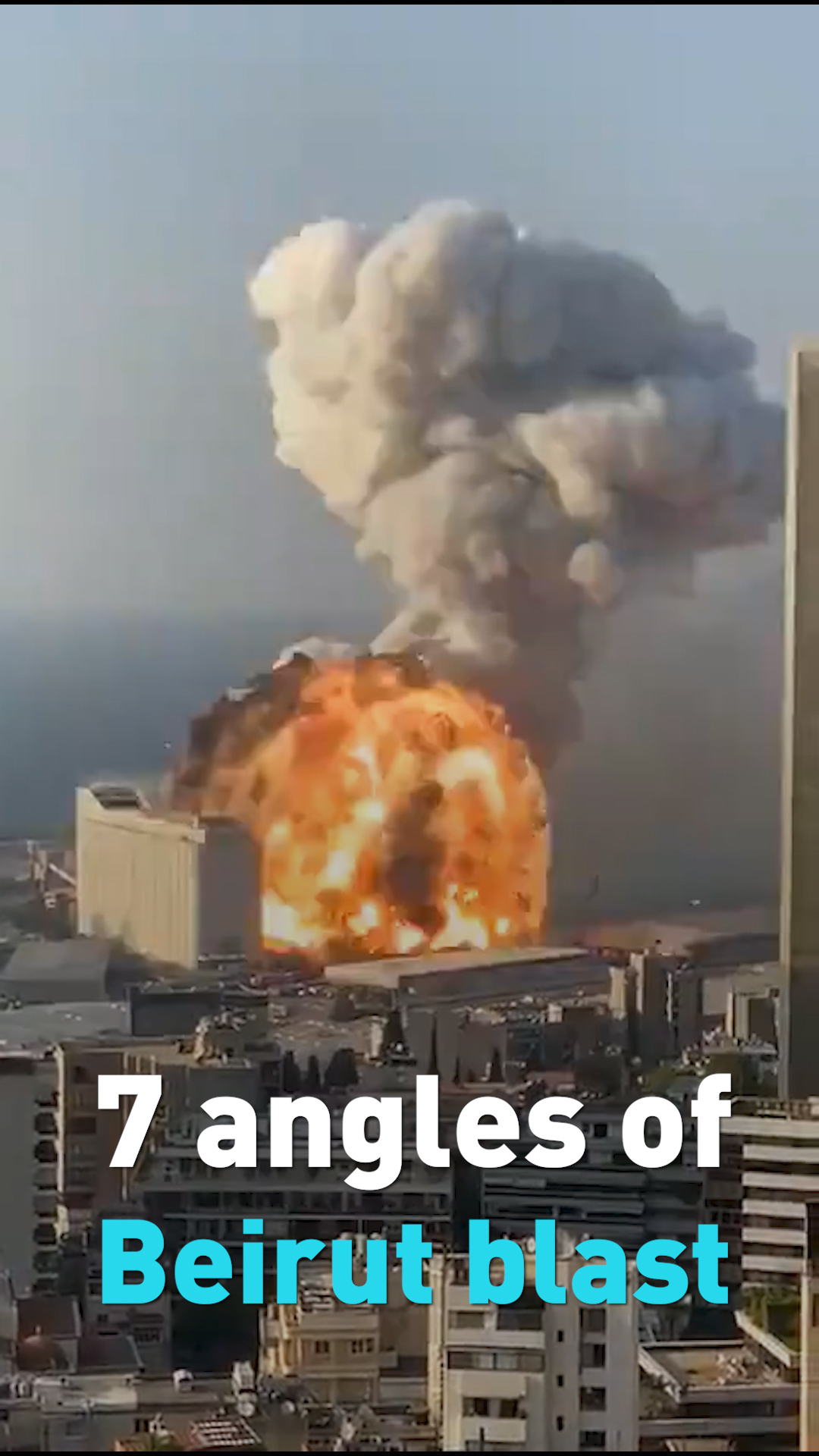 Video of massive explosion in Beirut from 7 angles - CGTN