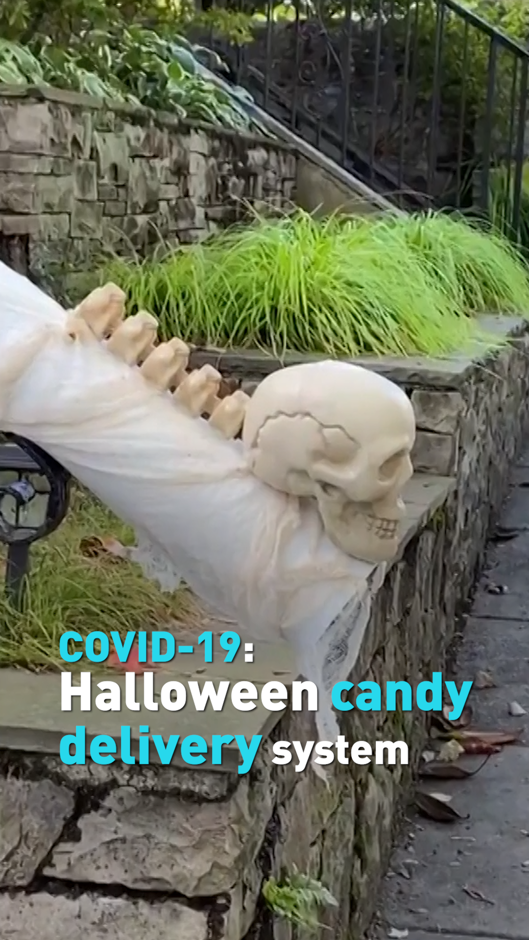 Covid 19 Halloween Candy Delivery System Cgtn Covid 19 Halloween Candy Delivery System Cgtn