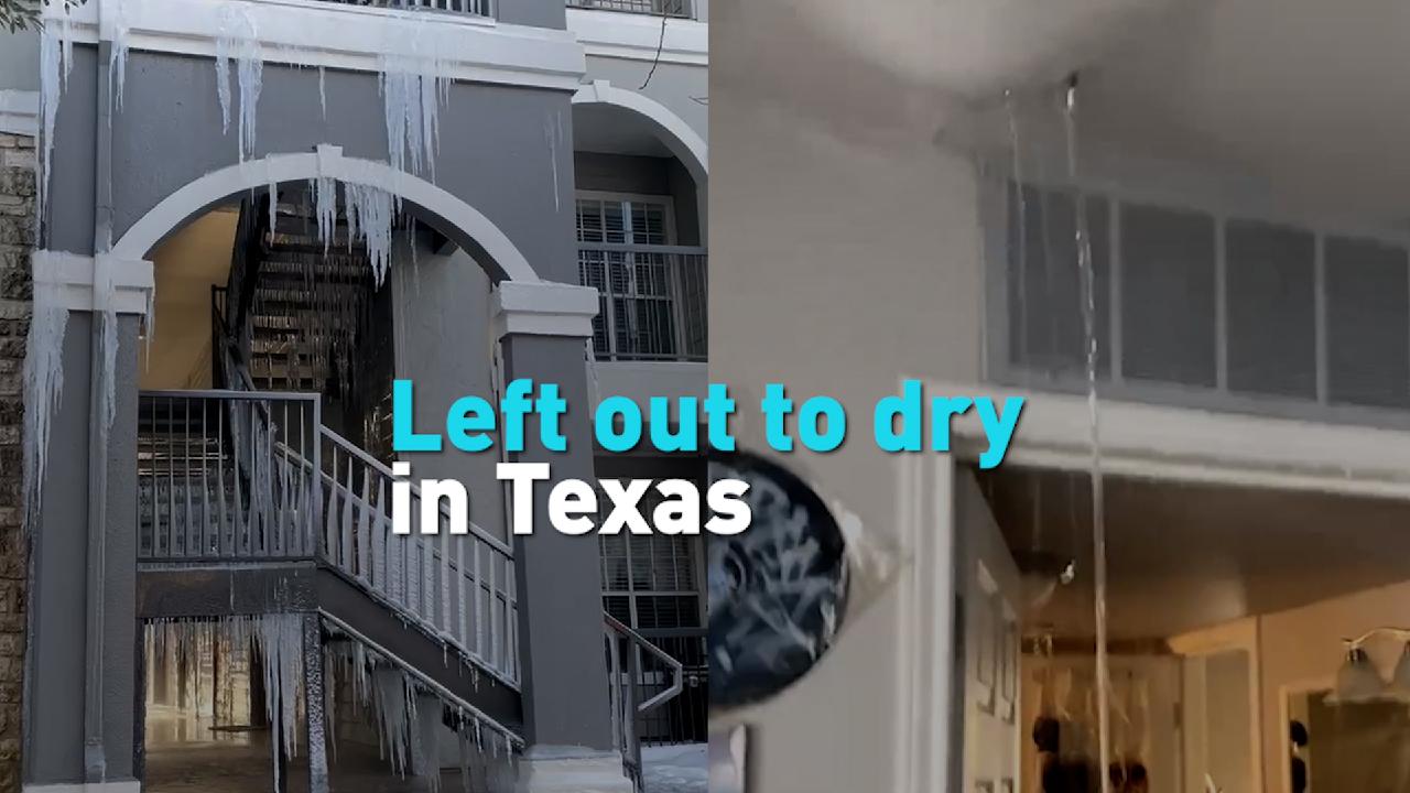 Pipes burst across Texas after massive freeze CGTN