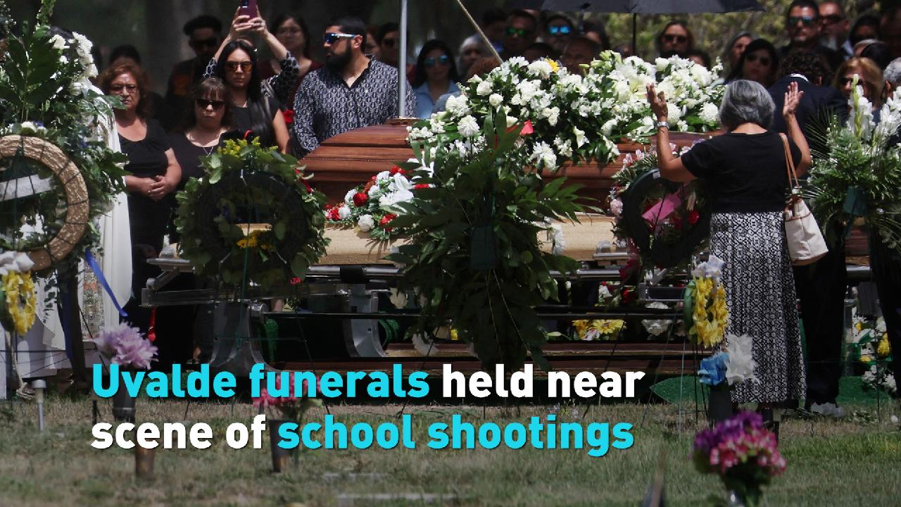 Why are Uvalde funerals being held next to the school shooting scene