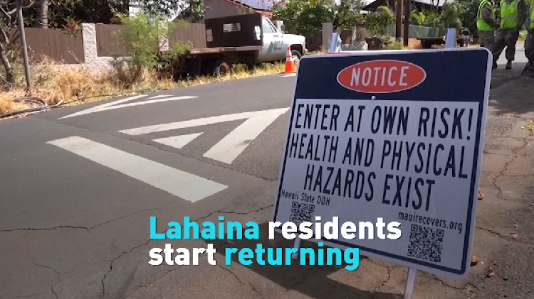 Small group of residents begin returning to Lahaina - CGTN