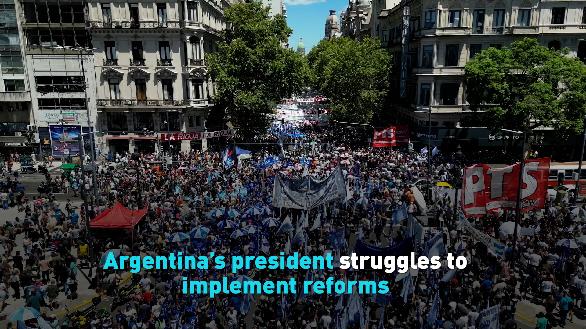 Argentina’s president struggles to implement reforms CGTN