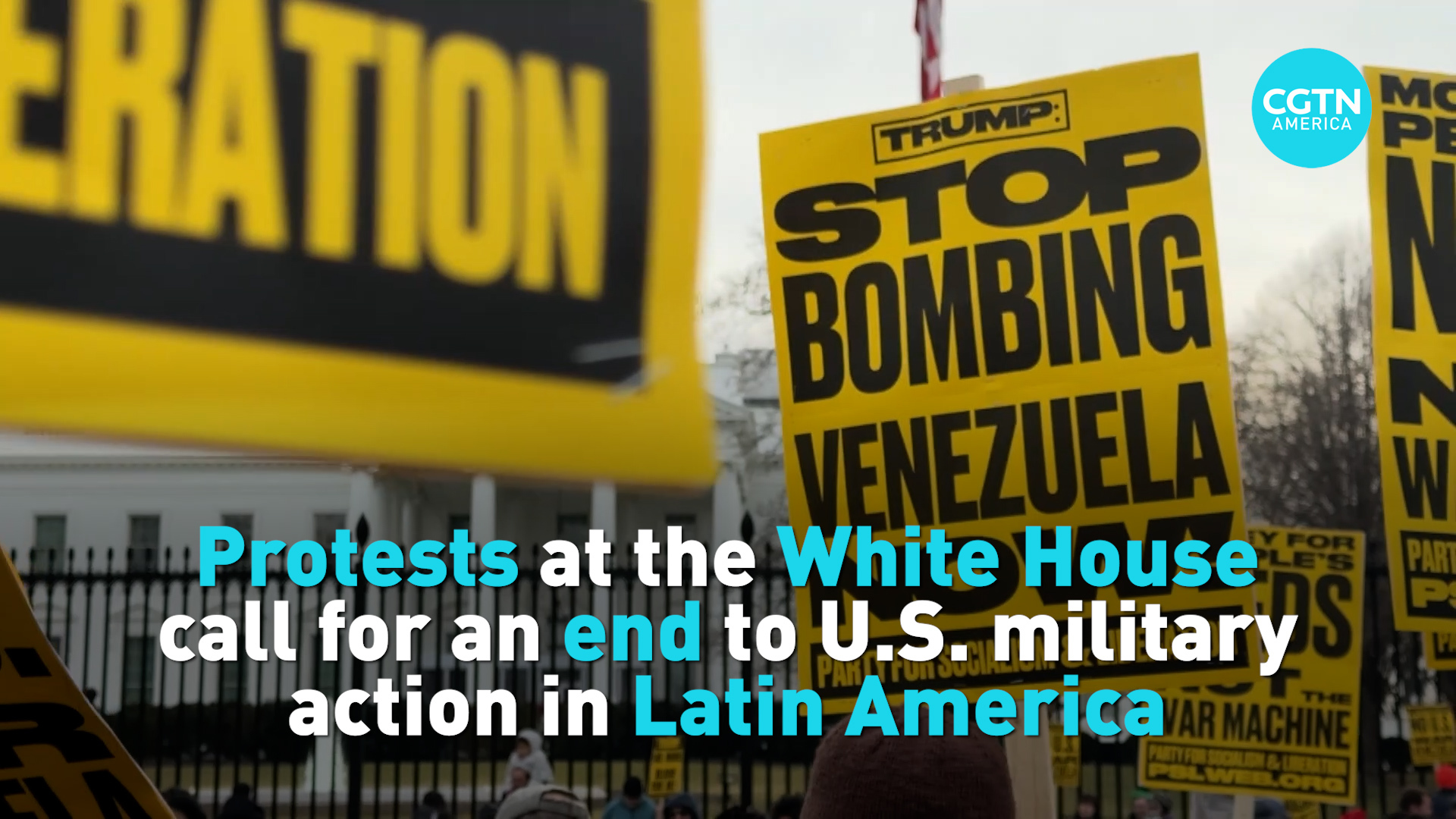 Protests call for an end to US military action in Latin America