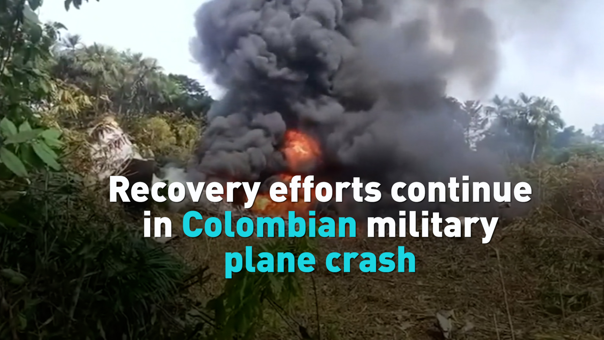 Recovery efforts continue in Colombian military plane crash