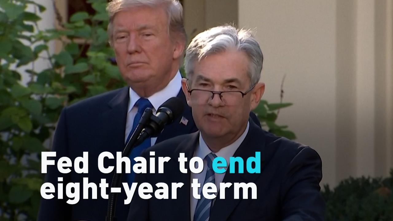 U.S. Federal Reserve Chair to end eight-year term