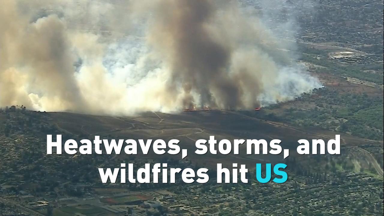 Heatwaves, storms, and wildfires hit US