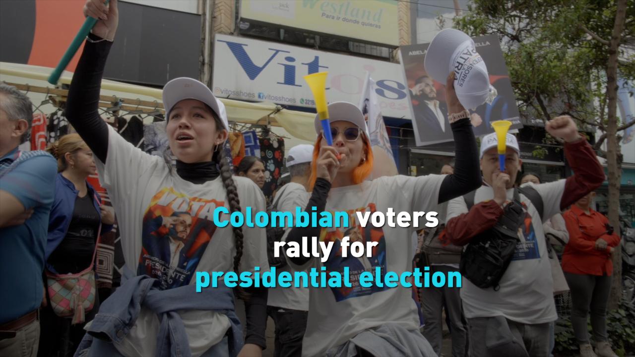Colombian voters rally for presidential election