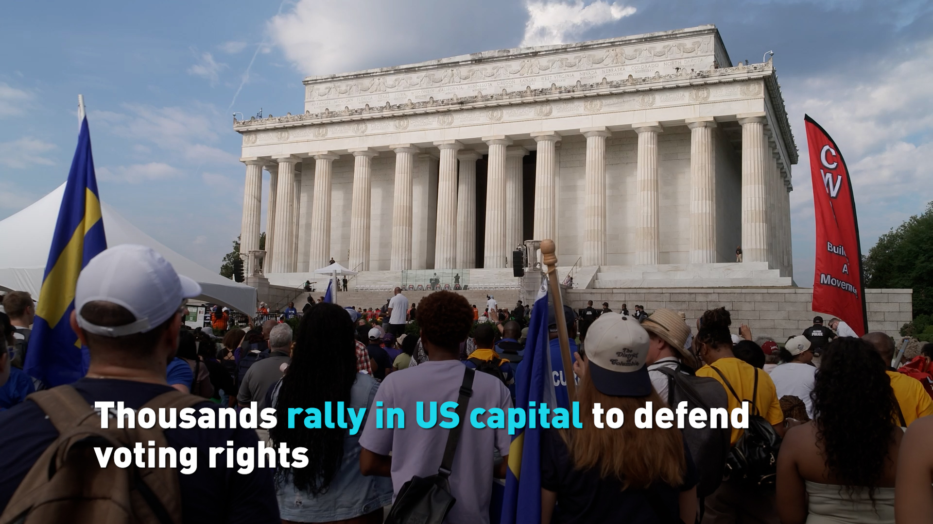 Thousands rally in US capital to defend voting rights